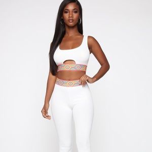 Fashion Nova white lounge set